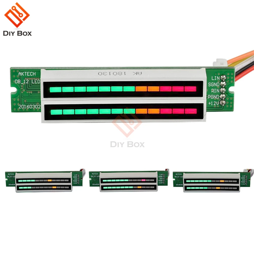 Mini Dual 12 Level Indicator VU Meter Stereo Amplifier Board Adjustable Light Speed Board With AGC Mode Diy KIT / Assembled
Mini Dual 12 Level Indicator VU Meter Stereo Amplifier Board Adjustable Light Speed Board With AGC Mode Diy KIT / Assembled