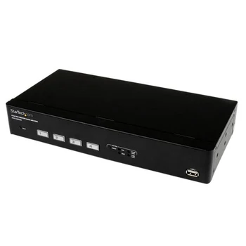 StarTech.com 4 Port USB VGA KVM Switch with DDM Fast Switching Technology and Cables, 1920 x 1440 pixels, Ethernet LAN, 10 W, Bl
StarTech.com 4 Port USB VGA KVM Switch with DDM Fast Switching Technology and Cables, 1920 x 1440 pixels, Ethernet LAN, 10 W, Bl