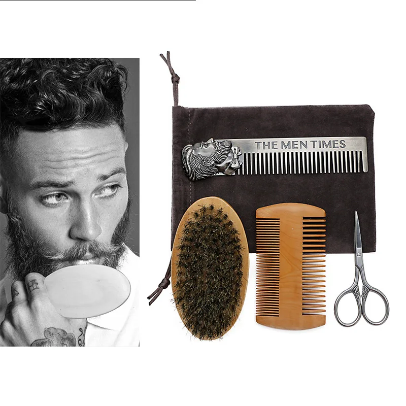 Men's Beard Shaping Kit Shaving Brush Comb Scissor Set Men Fashion Hair Styling Face Hair Removal Mustache Trim Accessory Tool
Men's Beard Shaping Kit Shaving Brush Comb Scissor Set Men Fashion Hair Styling Face Hair Removal Mustache Trim Accessory Tool