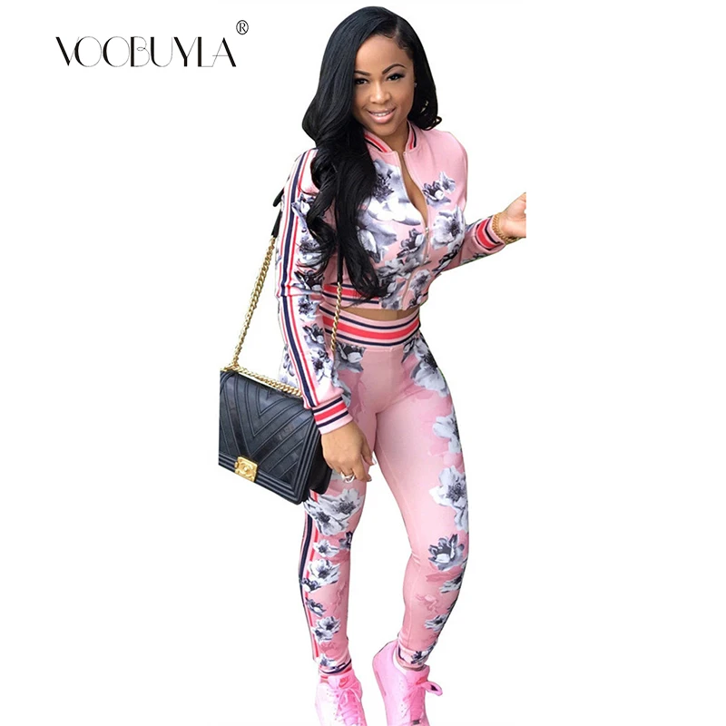 Voobuyla 2019 Spring Running Set Printed Women Sport Suits Patchwork Long Sleeve Zipper Running Sets Sweat Pants Jogging Suit
Voobuyla 2019 Spring Running Set Printed Women Sport Suits Patchwork Long Sleeve Zipper Running Sets Sweat Pants Jogging Suit