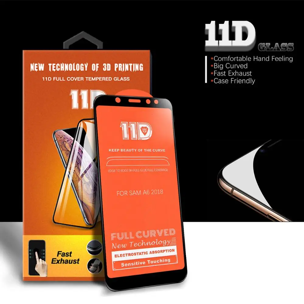 

11D Tempered Glass 9H Full Cover Coverage Curve Screen Film Protector For iphone 6 6S