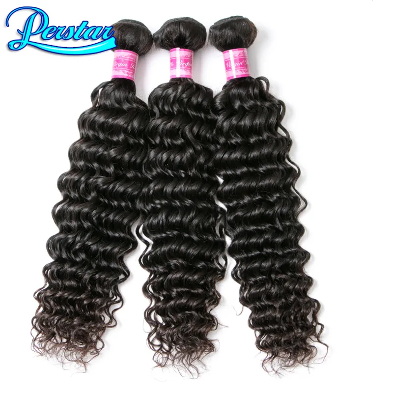 Indian Virgin Hair Loose Deep Wave 3 Bundles 8A Unprocessed Human Hair Deep Wave Cheap Human Hair Bundles Remy Hair Extensions