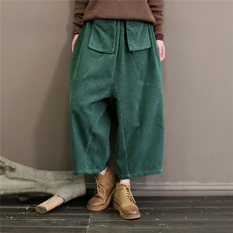 QPFJQD Spring Autumn Soft Warm Corduroy Pants Women Wide Leg Trousers Elastic Waist Plus Size Vintage Winter Loose Pants Pockets
QPFJQD Spring Autumn Soft Warm Corduroy Pants Women Wide Leg Trousers Elastic Waist Plus Size Vintage Winter Loose Pants Pockets