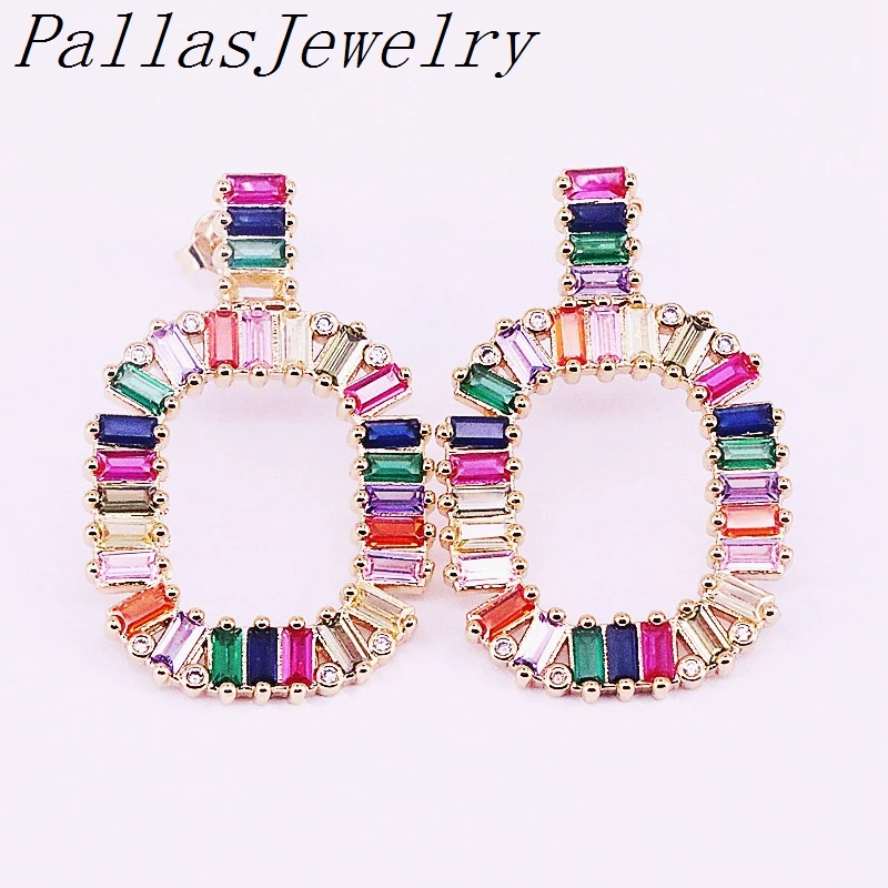 4Pairs New Micro Pave Rainbow Zirconia Women Stud Earrings Delicate CZ Colorful Charm Gold Color Jewelry
4Pairs New Micro Pave Rainbow Zirconia Women Stud Earrings Delicate CZ Colorful Charm Gold Color Jewelry