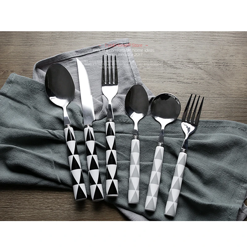 3pcs/set Minimalism Stainless Steel Flatware Dinner Knife Fork Large with Ceramic Handle Cutlery Set 16-20cm
3pcs/set Minimalism Stainless Steel Flatware Dinner Knife Fork Large with Ceramic Handle Cutlery Set 16-20cm