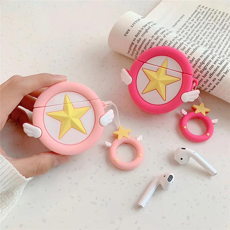 Cases For Apple Airpods 3D cute magic badge Soft silicone doll For Airpods Wireless Bluetooth Earphone star lanyard Cover
Cases For Apple Airpods 3D cute magic badge Soft silicone doll For Airpods Wireless Bluetooth Earphone star lanyard Cover
