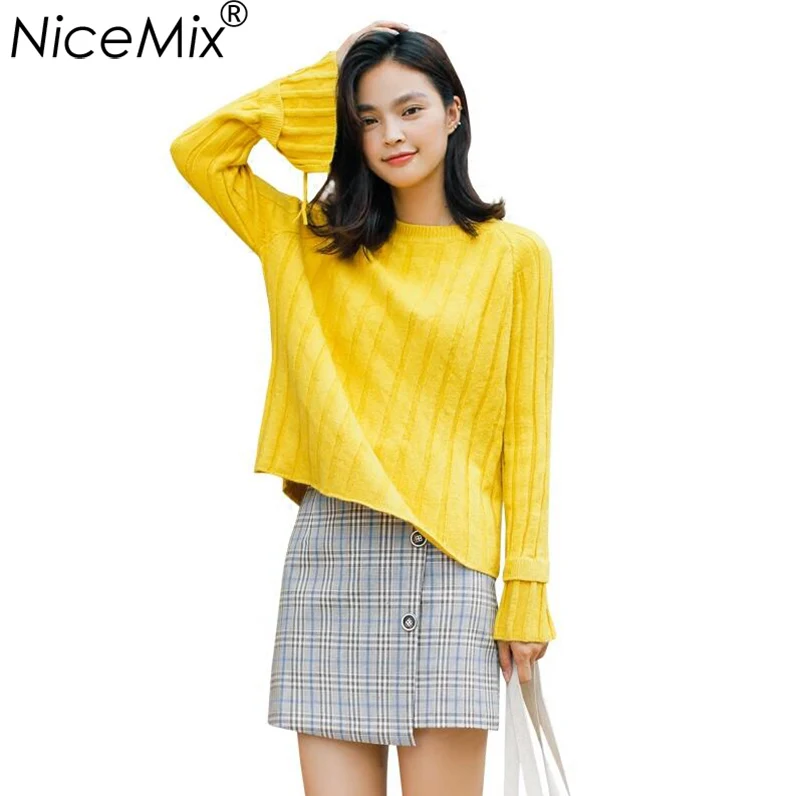 NiceMix 2019 Autumn Winter Solid Soft Sweater Women Elegant Lacing Flare Sleeve Causal Loose Pullover Jumpers Pull Femme
NiceMix 2019 Autumn Winter Solid Soft Sweater Women Elegant Lacing Flare Sleeve Causal Loose Pullover Jumpers Pull Femme