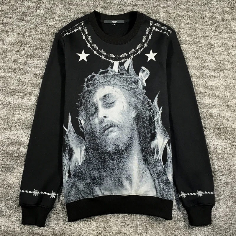 New High High Men Thorns Jesus star Hoodies Hoody hooded Sweatshirts velvet Cotton Drake Thicken Fleece Kenye #d22
New High High Men Thorns Jesus star Hoodies Hoody hooded Sweatshirts velvet Cotton Drake Thicken Fleece Kenye #d22