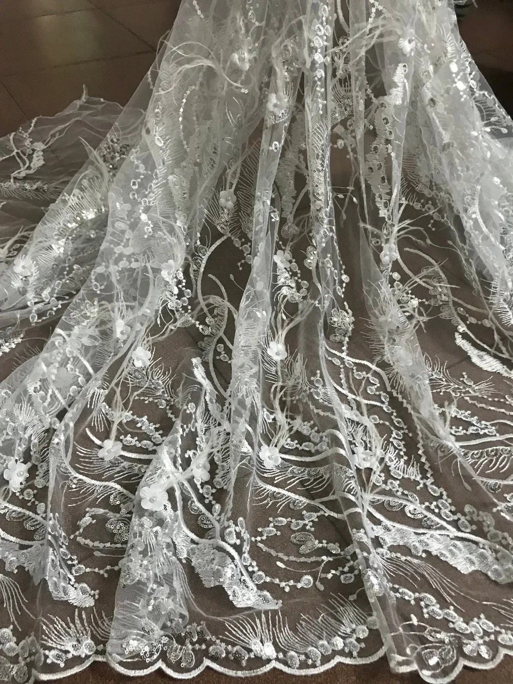 elegant 3d flower Embroidered tulle fabric SYJ-898 with feather Embroidered tulle french net fabric
elegant 3d flower Embroidered tulle fabric SYJ-898 with feather Embroidered tulle french net fabric