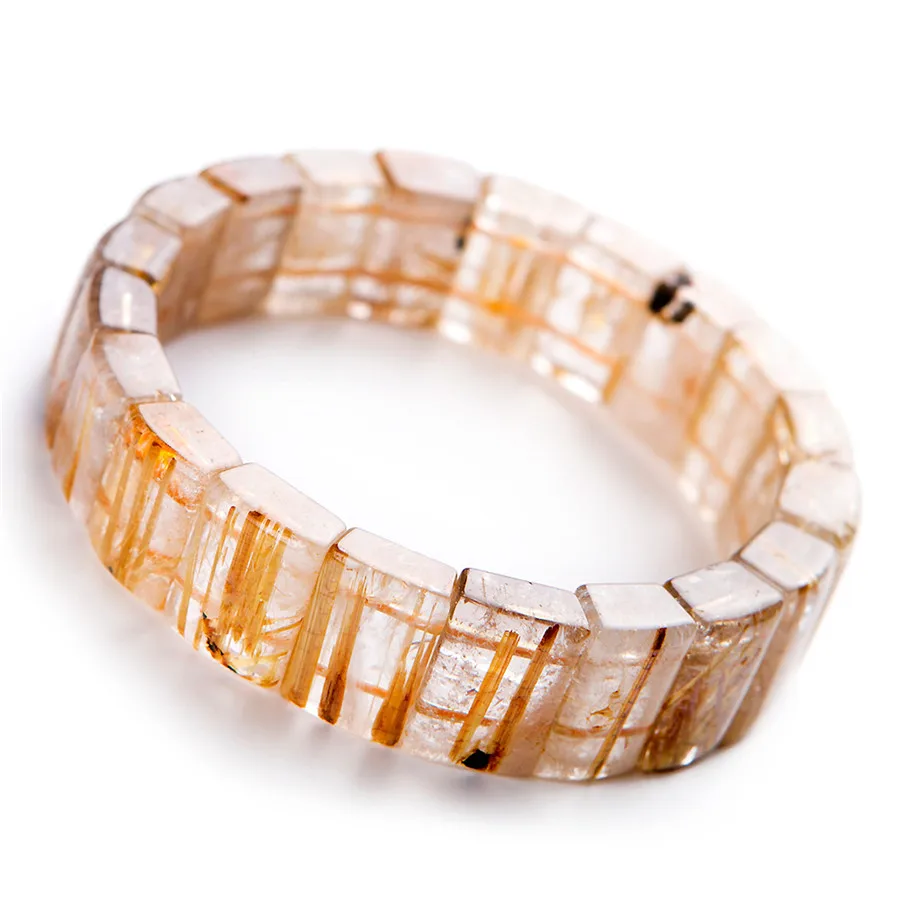 Genuine Brazil Natural Rutilated Quartz Crystal Transparent Rectangle Beads Stretch Women Bracelet 15*7mm
Genuine Brazil Natural Rutilated Quartz Crystal Transparent Rectangle Beads Stretch Women Bracelet 15*7mm