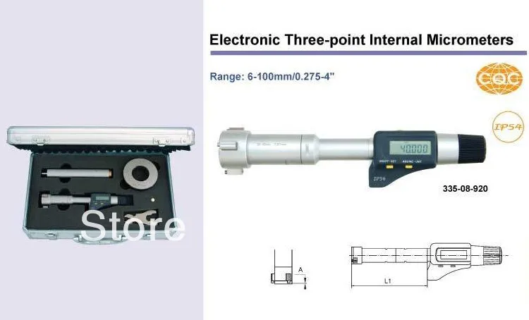 Electronic Three point Internal Micrometers 8-10mm.0.35-0.425inch.335-02-920 Inside micrometer
Electronic Three point Internal Micrometers 8-10mm.0.35-0.425inch.335-02-920 Inside micrometer