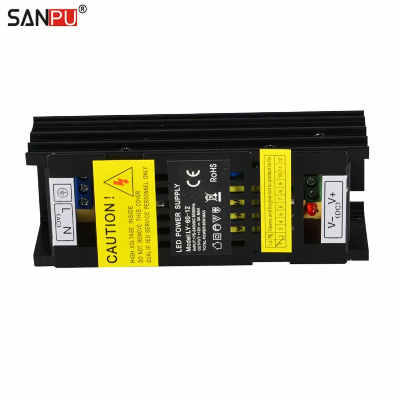 SMPS 220v AC-DC Power Supply 12v 60W 5A Constant Voltage Single Output Transformer Driver Indoor Black for LED Light Strips 48W
SMPS 220v AC-DC Power Supply 12v 60W 5A Constant Voltage Single Output Transformer Driver Indoor Black for LED Light Strips 48W
