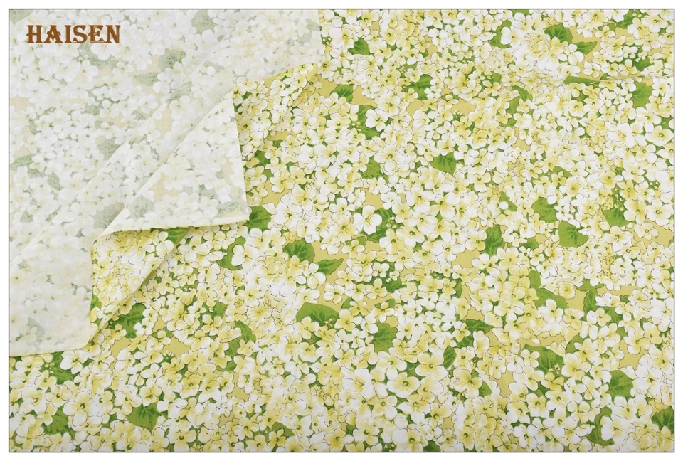 Haisen,Green Floral Series Cloth,Printed Twill Cotton Fabric For DIY Quilting&Sewing Baby&Child/Sheet,Pillow,Cushion Material Haisen,Green Floral Series Cloth,Printed Twill Cotton Fabric For DIY Quilting&Sewing Baby&Child/Sheet,Pillow,Cushion Material