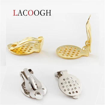 100pcs/lot Copper Ear Clips Rhodium/Gold Color Clip On Earring with 15mm Perforated Pad for DIY Earring Base Tray Findings
100pcs/lot Copper Ear Clips Rhodium/Gold Color Clip On Earring with 15mm Perforated Pad for DIY Earring Base Tray Findings