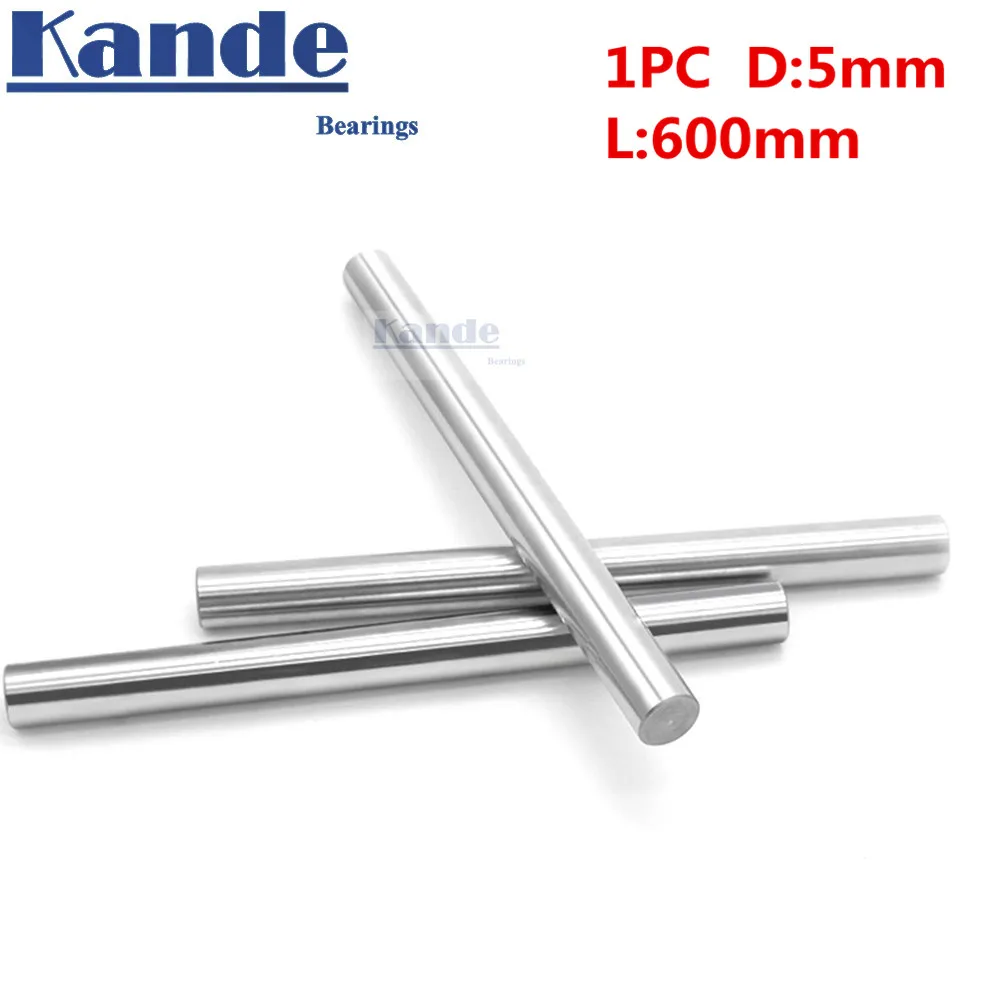 

Kande Bearings 1pc d: 5mm 3D printer rod shaft 5mm linear shaft chrome plated rod shaft CNC parts 600mm chrome hardened rod