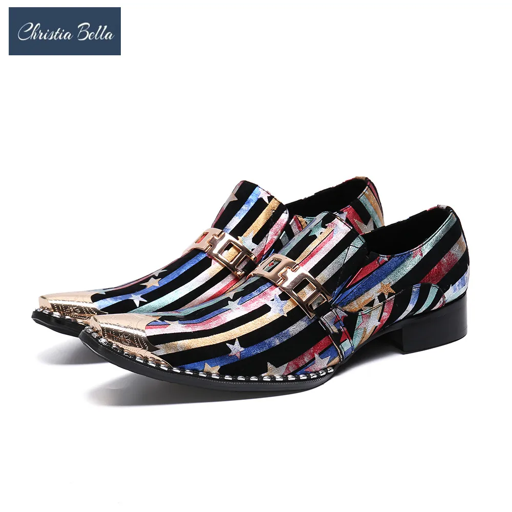 Christia Bella Italian Multicolour Print Men Formal Real Leather Shoes Metal Decoration Party Dress Shoes Male Wedding Shoes
Christia Bella Italian Multicolour Print Men Formal Real Leather Shoes Metal Decoration Party Dress Shoes Male Wedding Shoes
