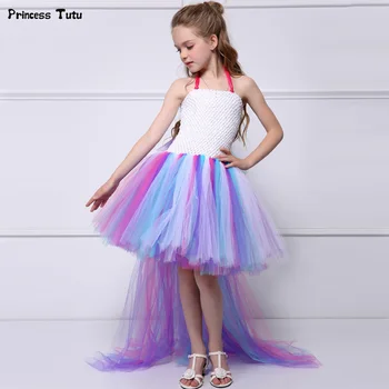 Bustle Unicorn Tutu Dresses For Girls Birthday Party Dress Up Kids Halloween Costume Train Tail Colorful Pony Girls Dress 1-14Y
Bustle Unicorn Tutu Dresses For Girls Birthday Party Dress Up Kids Halloween Costume Train Tail Colorful Pony Girls Dress 1-14Y