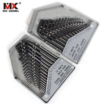 MX-DEMEL 30pcs/set Allen Wrench Hex Key Set Long Short Arm with Case Wrench Set Hand Tools Combination Household Tool Set
MX-DEMEL 30pcs/set Allen Wrench Hex Key Set Long Short Arm with Case Wrench Set Hand Tools Combination Household Tool Set
