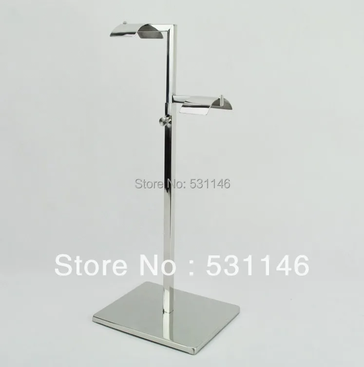 Double-hook Metal adjustable handbag bags display stand racks Holders Stainless steel
Double-hook Metal adjustable handbag bags display stand racks Holders Stainless steel