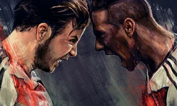 High quality modern handmade painting two angry football sportsmans on oil canvas for living room decor, wallpaper
High quality modern handmade painting two angry football sportsmans on oil canvas for living room decor, wallpaper