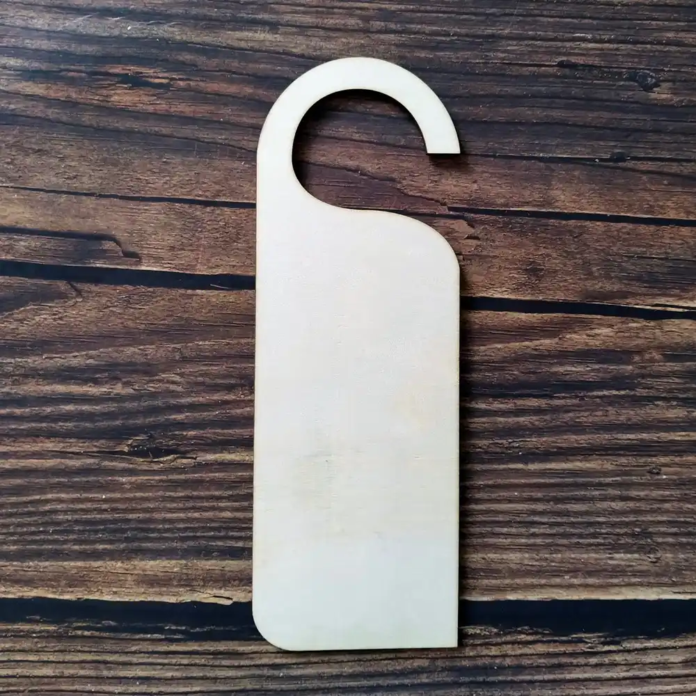 10pcs Door Hangers Wooden Sign Shape Plain Blank Craft Supplies