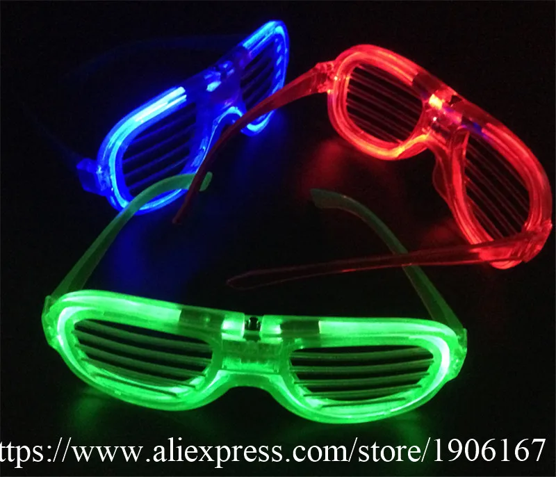 Fashion LED EL Wire Glasses Glow In The Dark Sunglasses Helloween Concert Party led flashing Glasses Eyewear04