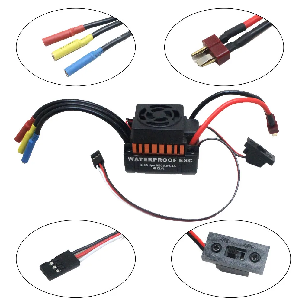 9T 4370KV Brushless Motor + 60A ESC Speed Controller Combo ME720 for 1/10 RC Car
9T 4370KV Brushless Motor + 60A ESC Speed Controller Combo ME720 for 1/10 RC Car