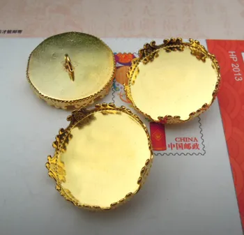 Blank Round Crown Bezel with Loop Back Buttons Connectors Bases Caps Settings DIY Jewelry Findings Golden tone Plated Metal
Blank Round Crown Bezel with Loop Back Buttons Connectors Bases Caps Settings DIY Jewelry Findings Golden tone Plated Metal