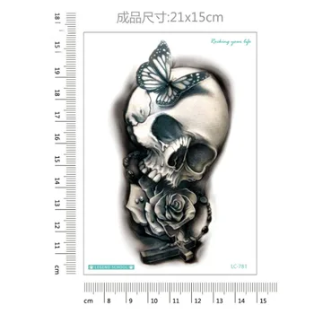 Skull Disposable Temporary Tattoo Stickers Large Arm Adult Beauty Decal Removable Fake Tattoos Portable Beauty Sticker
Skull Disposable Temporary Tattoo Stickers Large Arm Adult Beauty Decal Removable Fake Tattoos Portable Beauty Sticker