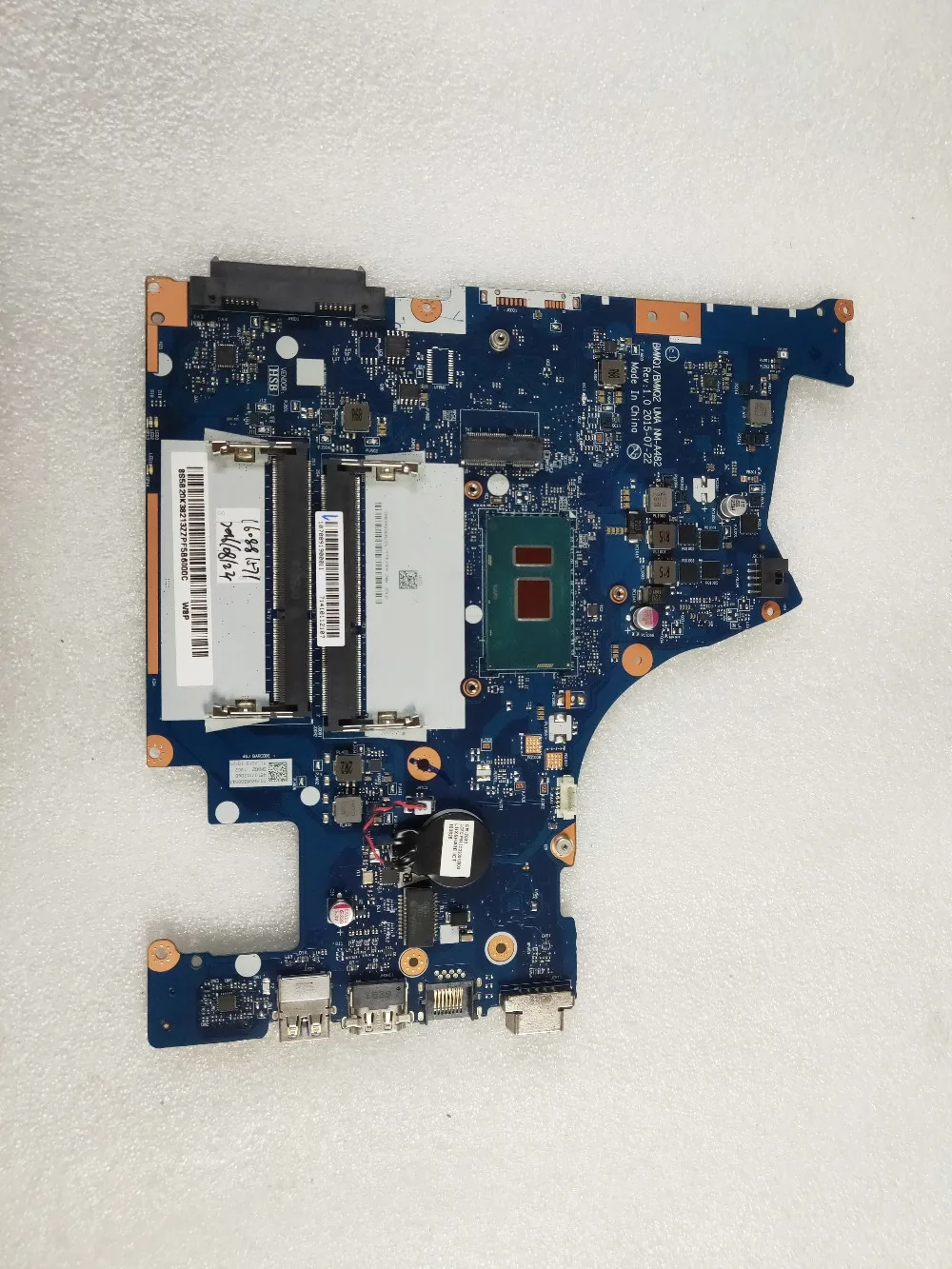 Для BMWQ1/BMWQ2 UMA NM-A482 материнская плата для Ideapad 300-15ISK ноутбук Процессор i3-6100U 100% тесты