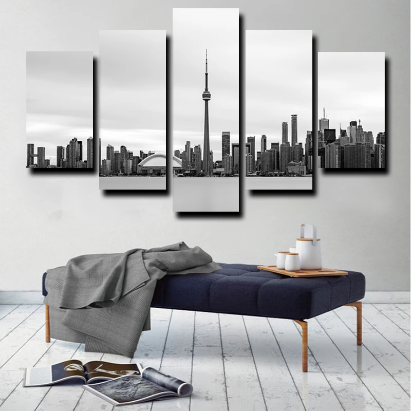 Printed Poster Home Decor Wall Art Frame 5 Pieces Famous Building City Scenery Paintings Modular Canvas Toronto Skyline Pictures
Printed Poster Home Decor Wall Art Frame 5 Pieces Famous Building City Scenery Paintings Modular Canvas Toronto Skyline Pictures