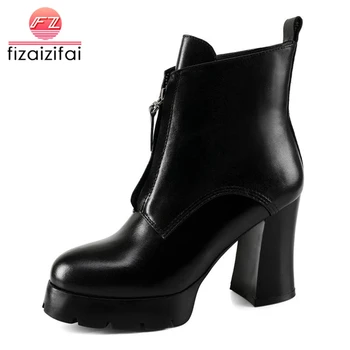 Coolcept Women Warm High Heel Boots Genuine Leather Platform Shoes Zipper Ankle Botas Round Toe Winter Footwear Size 34-40 
Coolcept Women Warm High Heel Boots Genuine Leather Platform Shoes Zipper Ankle Botas Round Toe Winter Footwear Size 34-40