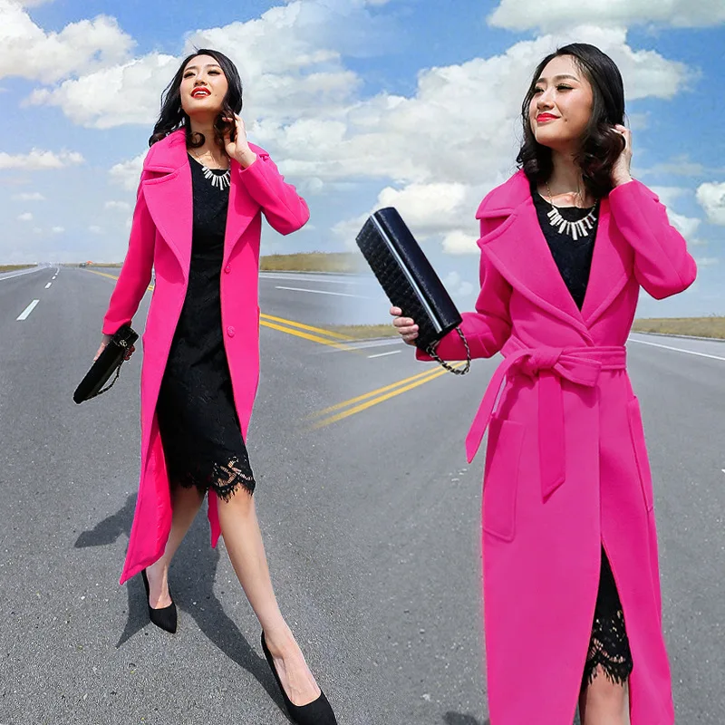 2019 Autumn and Winter Fashion Ultra Long Cashmere Coat Turn-down Collar Long Sleeve Slim Outwear Solid Color Female Overcoat
2019 Autumn and Winter Fashion Ultra Long Cashmere Coat Turn-down Collar Long Sleeve Slim Outwear Solid Color Female Overcoat