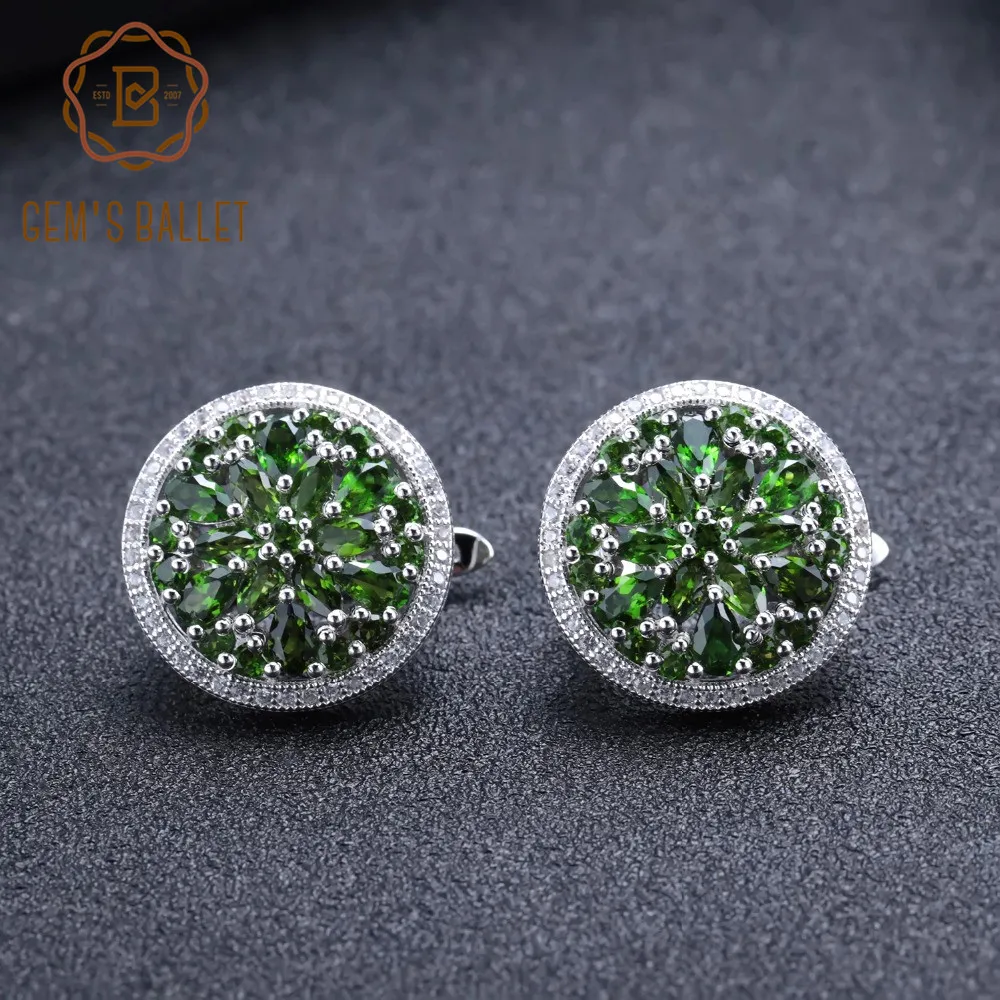 GEM'S BALLET 7.01Ct Natural Chrome Diopside Classic Earrings 925 Sterling Silver Gemstone Stud Earrings for Women Fine Jewelry
GEM'S BALLET 7.01Ct Natural Chrome Diopside Classic Earrings 925 Sterling Silver Gemstone Stud Earrings for Women Fine Jewelry