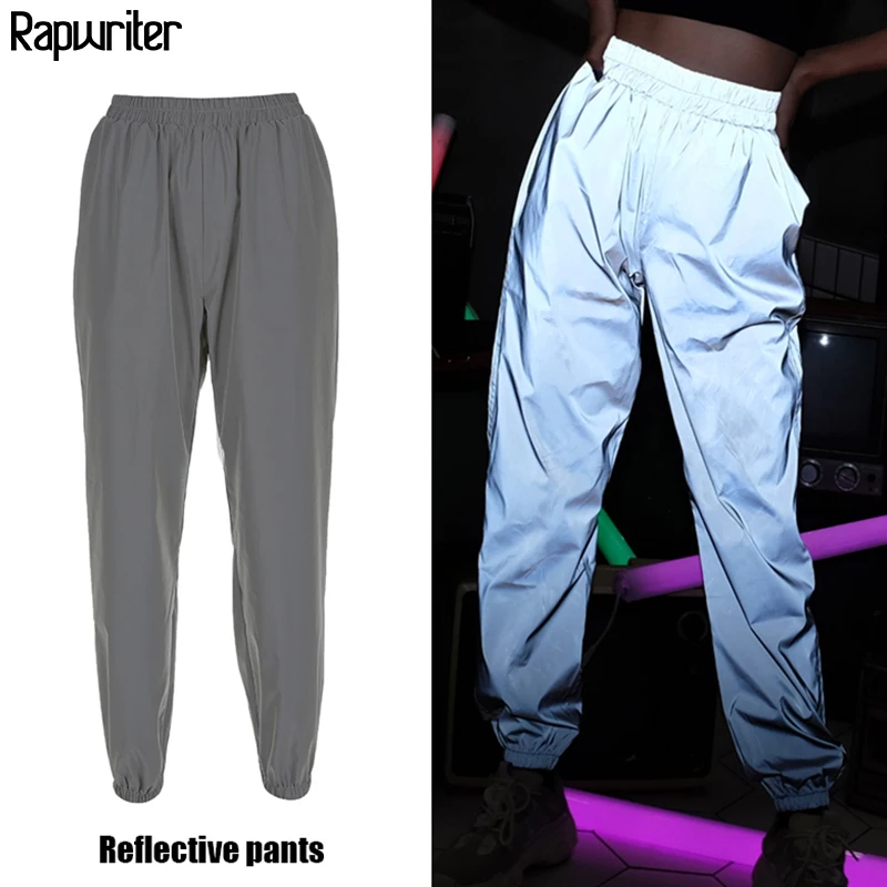 Rapwriter Fashion Light Up 2018 Autumn Women Reflective Pants Streetwear Elastic High Waist Joggers Harem Trousers Sweatpant
Rapwriter Fashion Light Up 2018 Autumn Women Reflective Pants Streetwear Elastic High Waist Joggers Harem Trousers Sweatpant