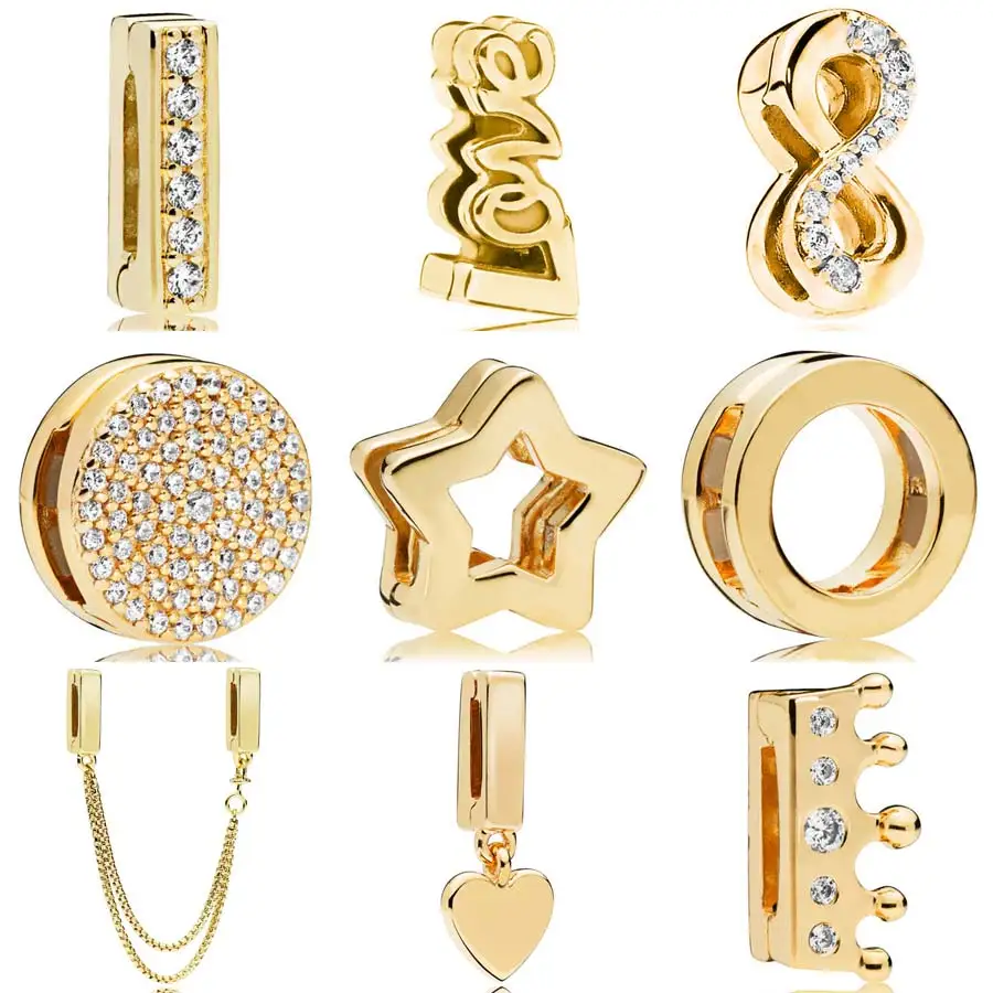 Original 925 Sterling Silver Charm Gold Color Shine Reflexions Star Clip Stopper Beads Fit Pandora Bracelet Bangle Diy Jewelry
Original 925 Sterling Silver Charm Gold Color Shine Reflexions Star Clip Stopper Beads Fit Pandora Bracelet Bangle Diy Jewelry