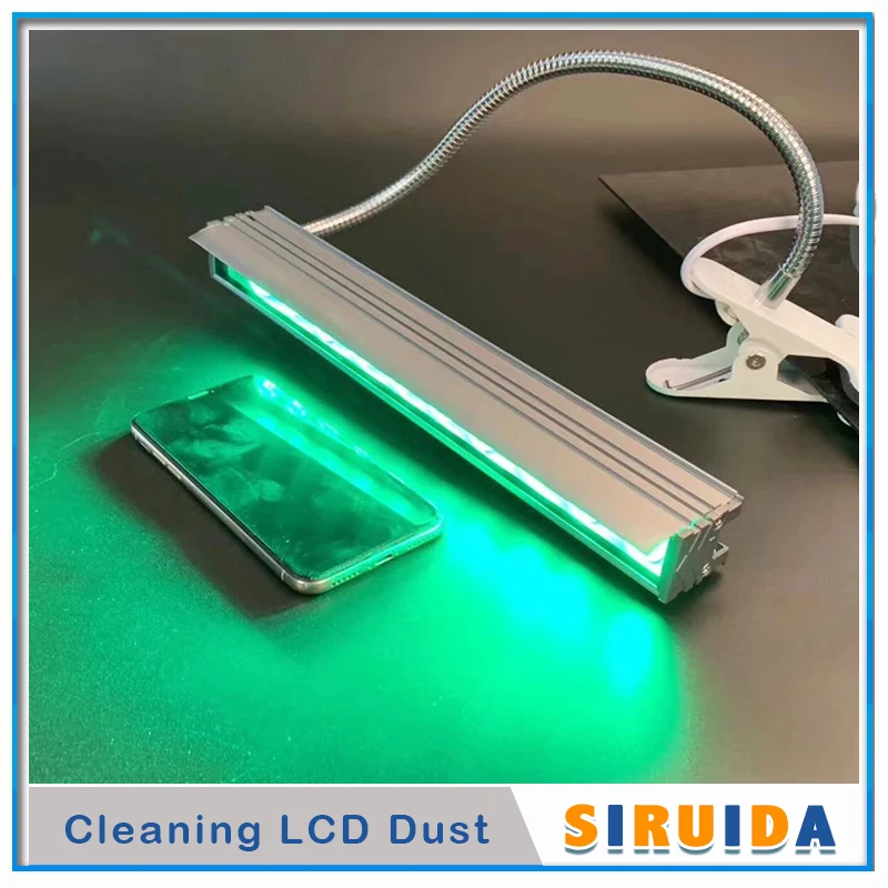 Newest Magic Green Lamp For Cleaning Checking LCD Touch Screen Dust and Fingerprint with 10 LED light Souse + Securing Clip Hold
Newest Magic Green Lamp For Cleaning Checking LCD Touch Screen Dust and Fingerprint with 10 LED light Souse + Securing Clip Hold