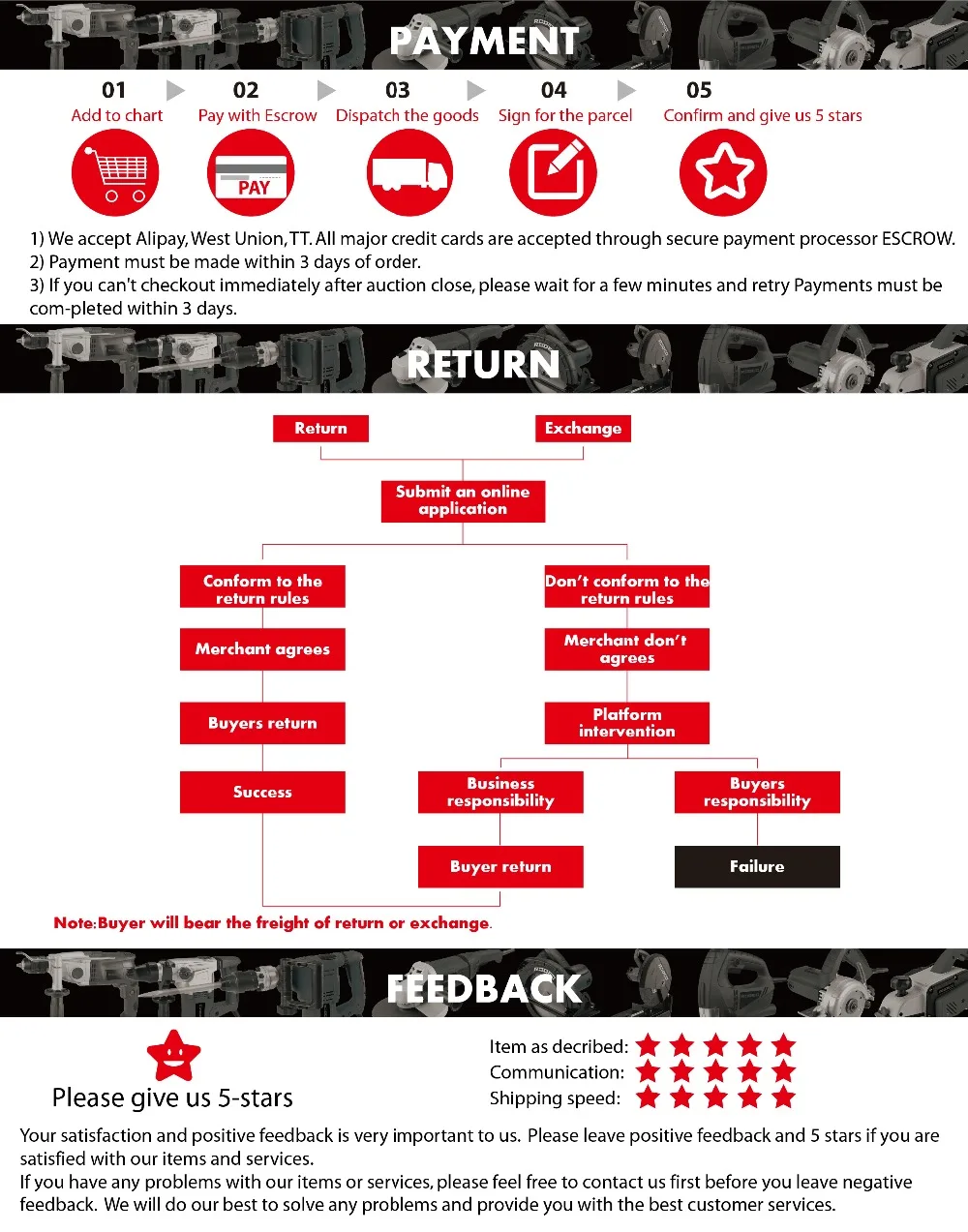 PAYMENT & FEEDBACK
