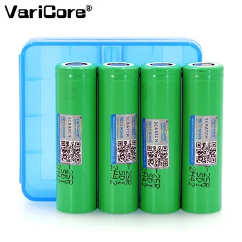4PCS/LOT original 18650 Battery 3.7V 2500mAh 20A INR18650 25R Li-ion Rechargeable Battery batteries for Samsung E-Cigarette+box
4PCS/LOT original 18650 Battery 3.7V 2500mAh 20A INR18650 25R Li-ion Rechargeable Battery batteries for Samsung E-Cigarette+box