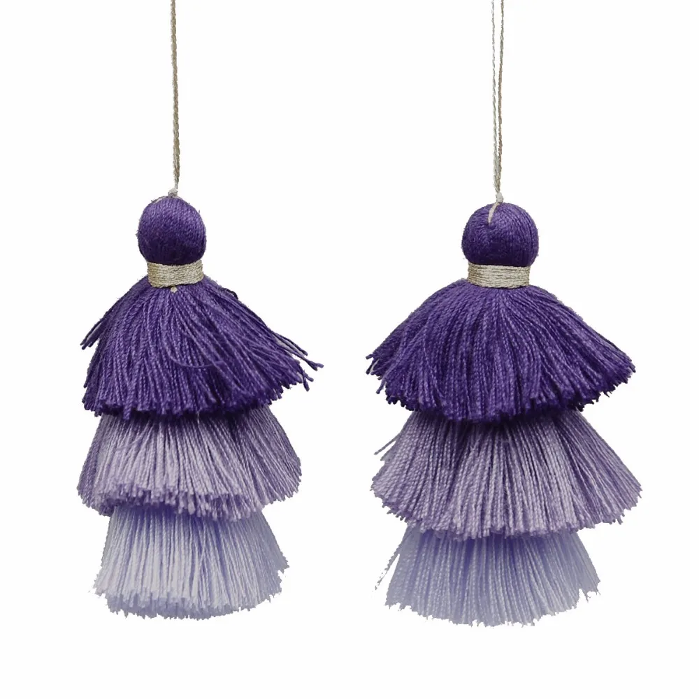 2Pcs DIY Polyester Cotton Tricolor Three-Layer Tassel Garment Accessories Earrings Jewelry Accessories Curtain Pendant Material 
2Pcs DIY Polyester Cotton Tricolor Three-Layer Tassel Garment Accessories Earrings Jewelry Accessories Curtain Pendant Material