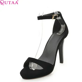 QUTAA 2018 Women Sandals Thin High Heel Fashion Women Shoes Platform Buckle Sexy All Matcc Women Wedding Sandals Size 34-43
QUTAA 2018 Women Sandals Thin High Heel Fashion Women Shoes Platform Buckle Sexy All Matcc Women Wedding Sandals Size 34-43