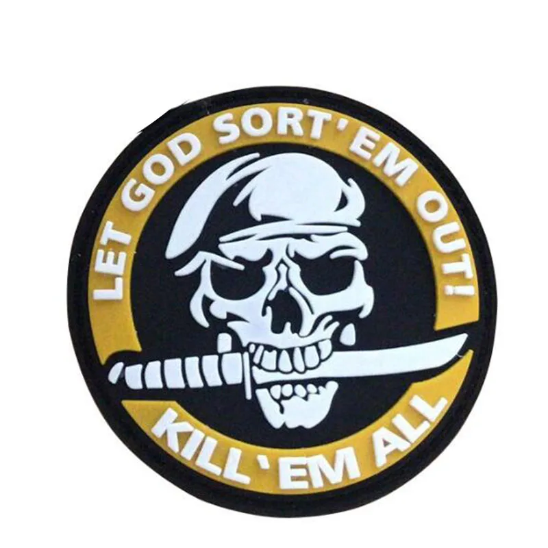 3D Kills All PVC Patches Let God Sort Em Icon Military Tactical Combat Decorative Decal Sewing Fabric Decoration Hook Armband
3D Kills All PVC Patches Let God Sort Em Icon Military Tactical Combat Decorative Decal Sewing Fabric Decoration Hook Armband
