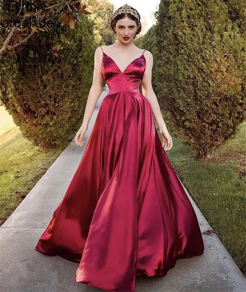 Sexy Hi Low Evening Dresses V-neck Spaghetti 2021 New Straps Floor Length A-line Zipper Back Silk Satin Plus Size Robe De Soiree
Sexy Hi Low Evening Dresses V-neck Spaghetti 2021 New Straps Floor Length A-line Zipper Back Silk Satin Plus Size Robe De Soiree