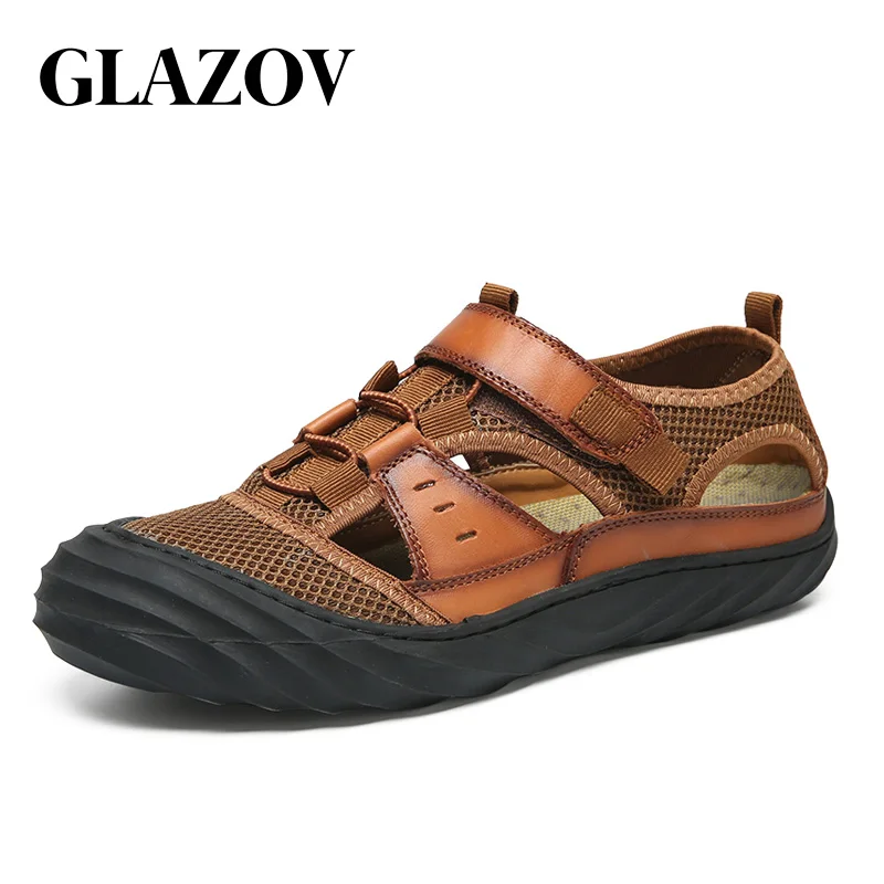 Фото GLAZOV/брендовая дышащая мужская повседневная обувь Летняя 2019 г. Модный дышащий