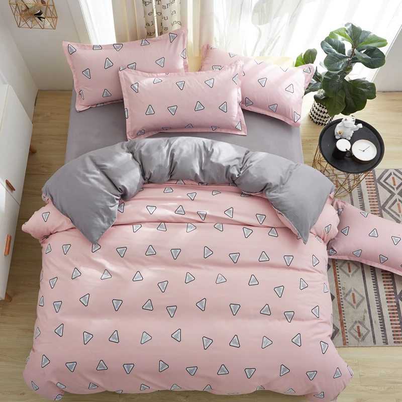 Pink Geometric Triangle Bedding Set New Family Duvet Cover+Bed Sheet+Pillowcase Twin Full Queen King Size 1or2 Person Size
Pink Geometric Triangle Bedding Set New Family Duvet Cover+Bed Sheet+Pillowcase Twin Full Queen King Size 1or2 Person Size