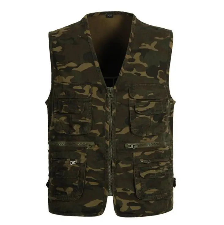 Summer Men's Multi-Pocket Camouflage Vest Multi-functional Outdoors Sports Hiking Vest Reporter Photographer Sleeveless Jacket
Summer Men's Multi-Pocket Camouflage Vest Multi-functional Outdoors Sports Hiking Vest Reporter Photographer Sleeveless Jacket