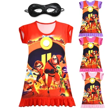 The Incredibles Costume Cosplay summer Dresses For Children Girls Birthday Party Clothing Gift With Eye Mask
The Incredibles Costume Cosplay summer Dresses For Children Girls Birthday Party Clothing Gift With Eye Mask