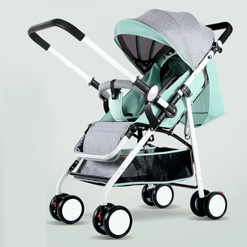 High Landscape Baby Stroller Can Sit Reclining Lightweight Folding Shock Absorber UmbrellaCar Four Wheel Stroller Travel System
High Landscape Baby Stroller Can Sit Reclining Lightweight Folding Shock Absorber UmbrellaCar Four Wheel Stroller Travel System