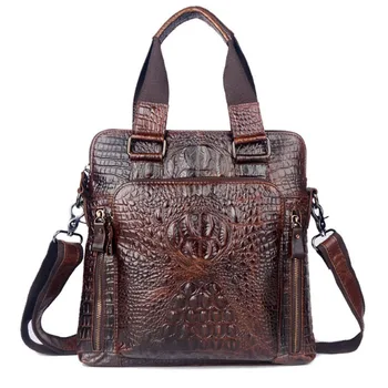 Genuine Leather trend Men Business Tote Handbag Vintage Crocodile Briefcase Oil Wax Cowhide famous brand Messenger Shoulder Bag
Genuine Leather trend Men Business Tote Handbag Vintage Crocodile Briefcase Oil Wax Cowhide famous brand Messenger Shoulder Bag