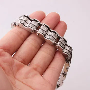 Charms Rhinestone 316L Stainless Steel Silver Color Motor Link Chain Mens Womens Bracelet Bangle Unisex's Trendy Jewelry 9"*15mm
Charms Rhinestone 316L Stainless Steel Silver Color Motor Link Chain Mens Womens Bracelet Bangle Unisex's Trendy Jewelry 9"*15mm